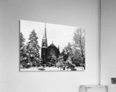 Leglise sous la neige  Acrylic Print